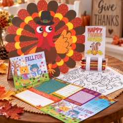 Kids Turkey Table Thanksgiving Pack